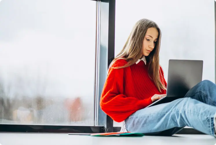 Girl with Laptop